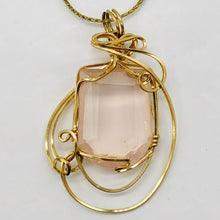Load image into Gallery viewer, Rose Quartz Gemmy 14K Gold Filled Wire Wrap Pendant | 1 3/4" Long | Pink | 1 |