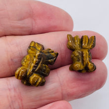 Load image into Gallery viewer, Wondrous Carved Tiger Eye Gold Fish Bead