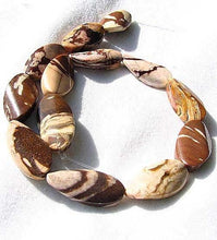 Load image into Gallery viewer, 3 Exotic Zebra Jasper Twist Oval Focal Beads 8906 - PremiumBead Alternate Image 2