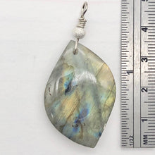 Load image into Gallery viewer, Labradorite Sterling Silver Drop Pendant | 1 7/8" Long | Blue Rainbow |