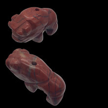Load image into Gallery viewer, Abundance 2 Brecciated Jasper Hand Carved Bison / Buffalo Beads | 21x14x8mm | Red