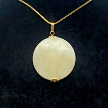 Load image into Gallery viewer, Creamy! One Lemony Hemimorphite Disc 14kgf Pendant | 1 1/2" long|