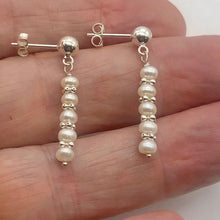 Load image into Gallery viewer, Creamy FW Pearls Sterling Silver Drop/Dangle | 1 " Long| White | 1 Post Earrings