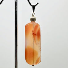 Load image into Gallery viewer, Red Orange Sardonyx Pendant with Sterling Silver Accent Bead | 2 1/4" Long |