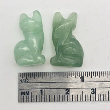 Load image into Gallery viewer, Adorable! Aventurine Sitting Carved Cat Figurine | 21x11x8mm | Green - PremiumBead Alternate Image 4