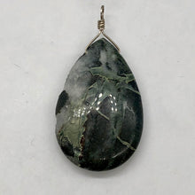Load image into Gallery viewer, Tsunami Stone Briolette Sterling Silver Pendant| 2 3/4" Long | Green | 1 Pendant