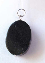 Load image into Gallery viewer, Masculine Black Druzy Ocean Jasper 925 Sterling Silver Pendant 506701B - PremiumBead Alternate Image 2