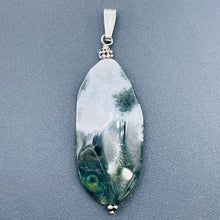 Load image into Gallery viewer, Ocean Jasper Sterling Silver Long | 2 1/2" Long | White/Black | 1 Pendant |