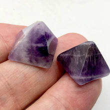 Load image into Gallery viewer, Contemplation Amethyst Pyramid Figurine | 1/2" Tall. 7/8" Base | Purple - PremiumBead Alternate Image 4