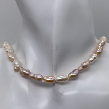Load image into Gallery viewer, Baroque Fresh Water Pearl Doubles Strand | 12x7mm | Baby Pink | 28 Pearls |