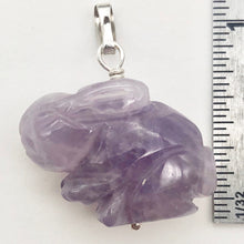 Load image into Gallery viewer, Hop! Amethyst Bunny Rabbit Solid Sterling Silver Pendant 509255AMS - PremiumBead Primary Image 1
