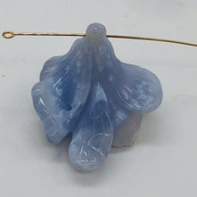 Load image into Gallery viewer, Designer's Dream! Chalcedony Druzy Crystal Flower Pendant Bead| 1 1/4"| Blue|1 |