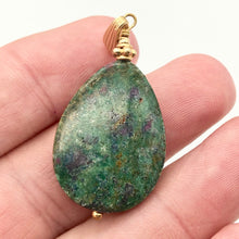 Load image into Gallery viewer, Natural Ruby Zoisite and 14K Gold Filled Pendant, 2", Green/Red 507162C - PremiumBead Alternate Image 3