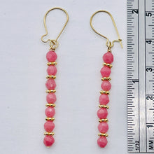 Load image into Gallery viewer, Rhodonite with 14K Gold Filled Beads Drop/Dangle Earrings | 1 1/2" Long | Pink |