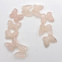 Load image into Gallery viewer, Flutter 2 Carved Rose Quartz Butterfly Beads | 21x17x5mm | Pink - PremiumBead Alternate Image 4