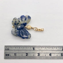 Load image into Gallery viewer, Semi Precious Stone Jewelry Flying Butterfly Pendant Necklace of Sodalite/Gold - PremiumBead Alternate Image 6
