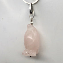 Load image into Gallery viewer, Darling! Rose Quartz Penguin Sterling Silver Pendant 509273RQS - PremiumBead Primary Image 1