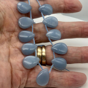 13 Blue Pectolite / Angelite Briolette Beads for Jewelry Making - PremiumBead Alternate Image 6