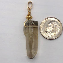 Load image into Gallery viewer, Smoky Quartz 14KGF Wire Wrap Crystal | 1 3/4" Long | Smoky clear | 1 Pendant