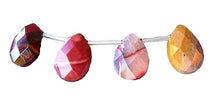 Load image into Gallery viewer, 4 Beads of Faceted Mookaite Briolette Beads 4951