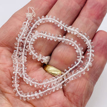 Load image into Gallery viewer, Quartz Polished Roundel Bead 12" Strand | 5x3 to 5x2mm | Clear | 105 Beads |