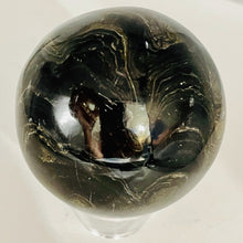 Load image into Gallery viewer, Stromatolite Scry Crystal Round Meditation Sphere | 55mm | Bronze/Black | 1 |