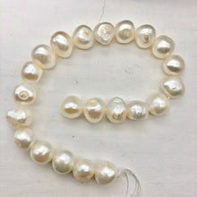 Load image into Gallery viewer, Baroque Creamy White FW Pearl 8" Strand| 9.5x9x6 to 13x9x6mm| White| 21 Pearls | - PremiumBead Alternate Image 5