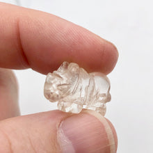 Load image into Gallery viewer, 2 Quartz Hand Carved Rhinoceros Beads, 21x13x10mm, Clear 009275QZ | 21x13x10mm | Clear - PremiumBead Alternate Image 8