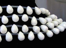Load image into Gallery viewer, Simply Elegant Natural White Agate Briolette 12x8mm Bead Strand 108985 - PremiumBead Primary Image 1