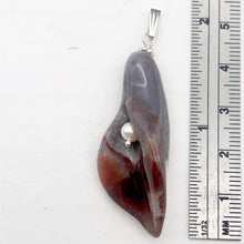 Load image into Gallery viewer, Lily! Fancy Jasper Carved Flower Sterling Silver Pendant | 2" Long | Purple |