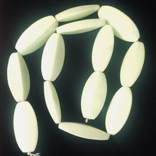 Load image into Gallery viewer, Chrysophrase 16" Bead Strand Ridged Marquise | 30x15mm | Lemon Green| 13 Beads |
