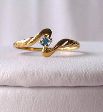 Load image into Gallery viewer, Lovely! Blue topaz in Solid 14K Yellow Gold Ring Size 7 9982Bg - PremiumBead Alternate Image 2