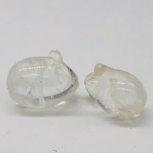Load image into Gallery viewer, Cute Quartz Carved Mouse Beads | 19x11x11 mm | Clear