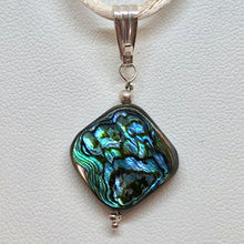 Load image into Gallery viewer, Natural Abalone Diamond Pendant with Sterling Findings 505065A - PremiumBead Primary Image 1
