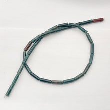 Load image into Gallery viewer, Divine Bloodstone Agate Tube Bead Strand 109547