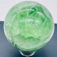 Load image into Gallery viewer, Fluorite Scry Sphere Round | 2 1/4" | Green/Clear | 1 Crystal Sphere |