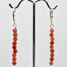 Load image into Gallery viewer, Red Aventurine Bead Sterling Silver Lever Back Gemstone Drop Earrings - PremiumBead Alternate Image 5