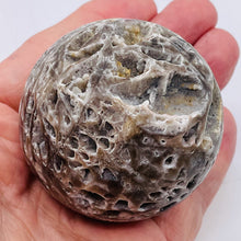 Load image into Gallery viewer, Sphalerite Jasper Meditation Scry Sphere Round | 2 1/2" |Brown/White| 1 Sphere |