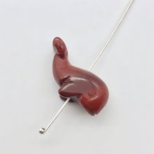 Load image into Gallery viewer, Carved Animals 2 Brecciated Jasper Whale Beads | 21x11x9mm | Red/Grey - PremiumBead Alternate Image 4
