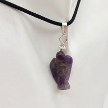 Load image into Gallery viewer, On the Wings of Angels Amethyst Sterling Silver 1.5" Long Pendant 509284AMS - PremiumBead Alternate Image 2