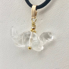 Load image into Gallery viewer, Diplodocus Dinosaur Quartz 14K Gold Filled Pendant 509259QZG - PremiumBead Alternate Image 8