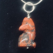 Load image into Gallery viewer, Brecciated Jasper Wolf Pendant Necklace | Semi Precious Stone Jewelry | Silver |
