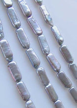 Load image into Gallery viewer, Glam Platinum FW Rectangle Coin Pearl 8 inch Strand 9943HS - PremiumBead Alternate Image 2