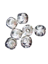 Load image into Gallery viewer, Seven Beads of Glitter Laser Cut 4mm Sterling Silver Beads 8595