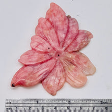Load image into Gallery viewer, 140ct Peruvian Opal Flower Pendant Bead | 85x70x5 | Pink Black | 1 Bead |