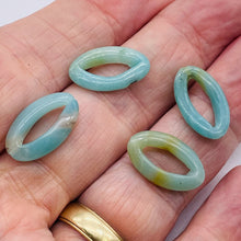 Load image into Gallery viewer, 4 Picture Frame Amazonite 20x12x4mm Oval Beads 009368D