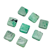 Load image into Gallery viewer, 8 Beads of Mint Green Turquoise Square Coin Beads 7412G