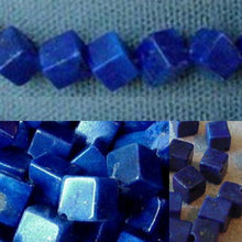 Load image into Gallery viewer, Wow Indigo Blue Lapis Diagonal Drill Cube Bead Strand 104317 - PremiumBead Primary Image 1