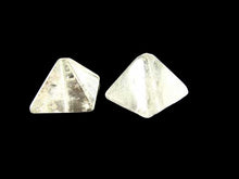 Load image into Gallery viewer, 2 Hand Carved Natural Quartz Pyramid Beads 9289QZ