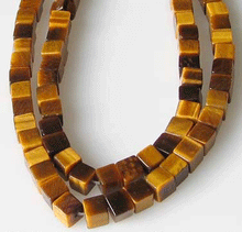 Load image into Gallery viewer, Wildly Exotic Tigereye 6mm Cube Bead 8 inch Strand 9473HS - PremiumBead Primary Image 1